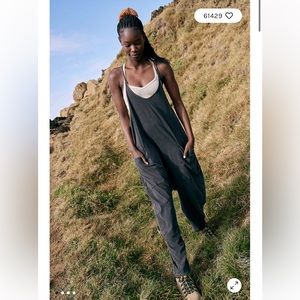 FREE PEOPLE FP MOVEMENT HOT SHOT ONESIE. SIZE SMALL. WASHED BLACK.